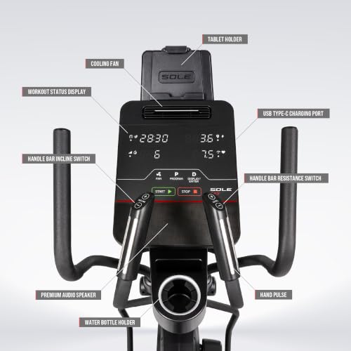 Image of SOLE Fitness Elliptical Exercise Machines, Models E25, E35, E95, E95S, E98, Elliptical Machines for Home Use, Home Exercise Equipment for Cardio Training, Work from Home Fitness Stepper Machine