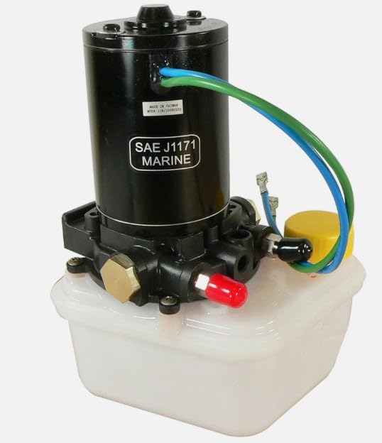 New Professional Grade SAEJ1171 Marine 12 Volt Reversible Tilt Trim Motor Pump & Reservoir Assembly 8M6007544 replaces Power Pole Pro Pump Pro-F 4-6819 Power Pole Anchor Systems