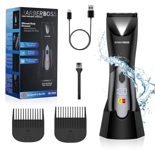 BarberBoss afeitadora corporal masculina, recortador...
