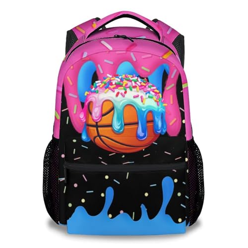KNOWPHST Backpack for Boys Kids - Basketball Sports Backpack Youth Player Drip Design Kids Toddler Schoolbag Large Capacity 17 for Kindergarten Elementary