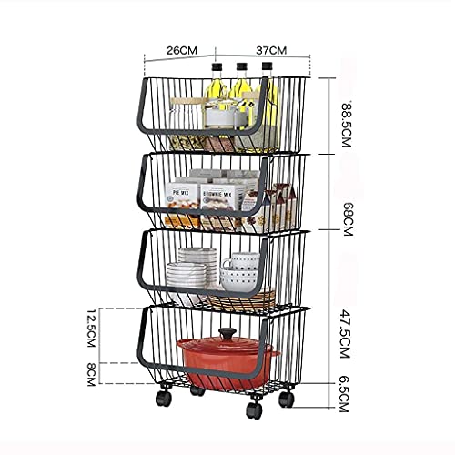 Carro doméstico multifunción para organizar la cocina y optimizar rincones estrechos 3