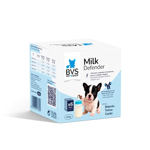 BVS Vet Shop | Leche Maternizada para Perros Milk Defender | Alimento Completo de Lactancia para el Cuidado Integral de Perros Cachorros | 1 unid. x 140 gr