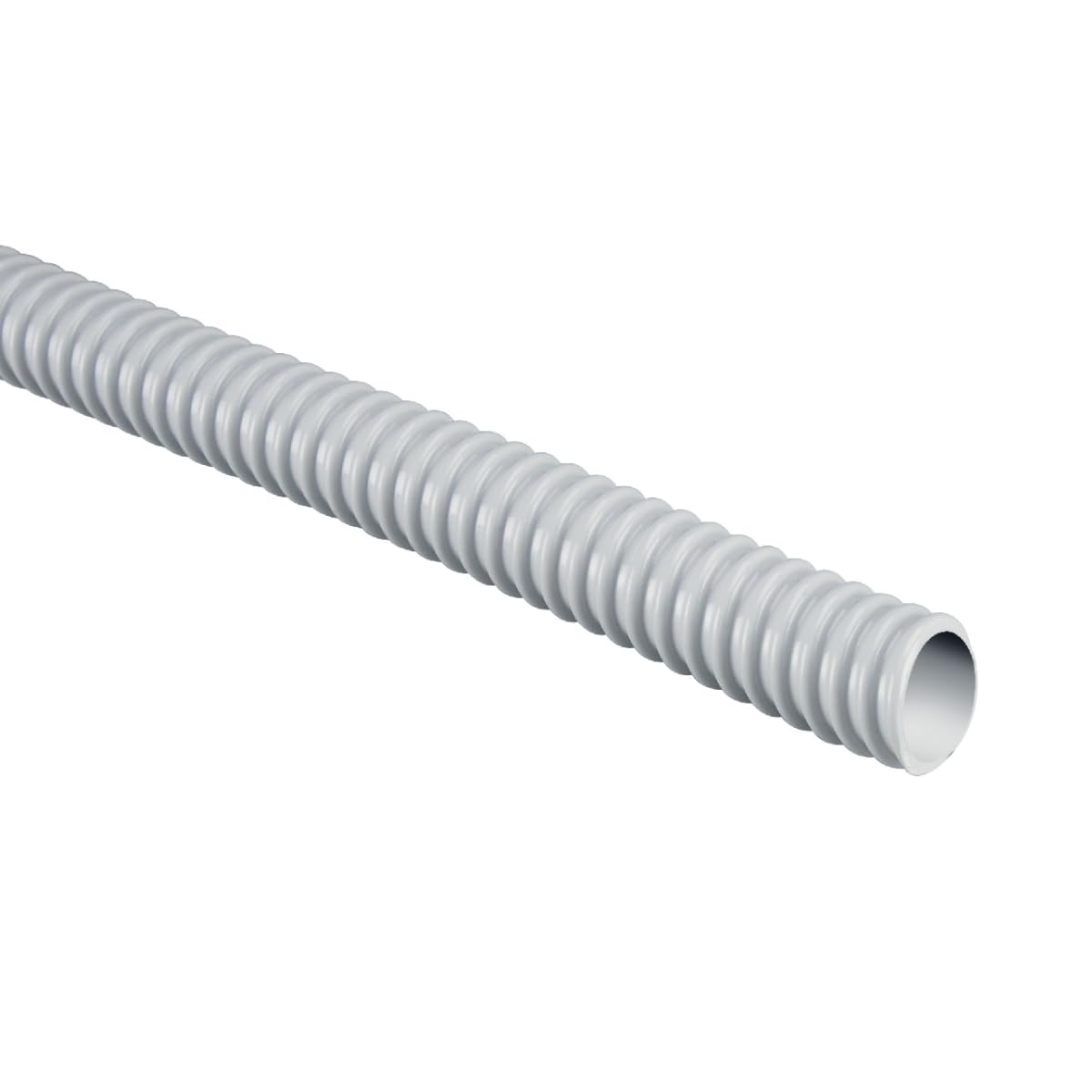 Guaina spiralata diametro 25 mm, matassa 30 metri, grigio, impianti elettrici, Made In Italy, resistente al calore e allo schiacciamento, antiurto, flessibile, cavi elettrici, corrugato