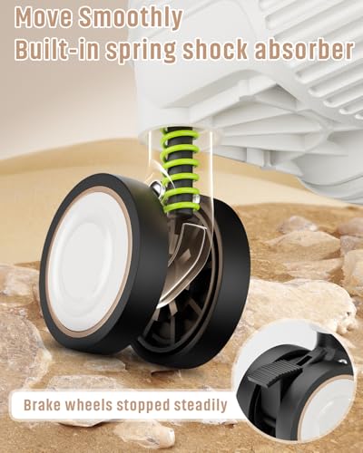 Joyway 22 Inch Carry on Luggage with Cup Holder, Hard Shell Suitcases with Shock Absorbing Spinner Wheels and Pressure-resistant Frame, Lightweight Carry-on Luggage with TSA Lock, Beige3