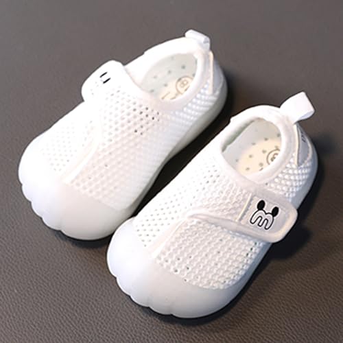 Infant Baby Boys Girls Sneaker Baby Mesh Slip On Shoes for Spring and Summer Baby Shoes Infant Boy Girl (White, 18)4