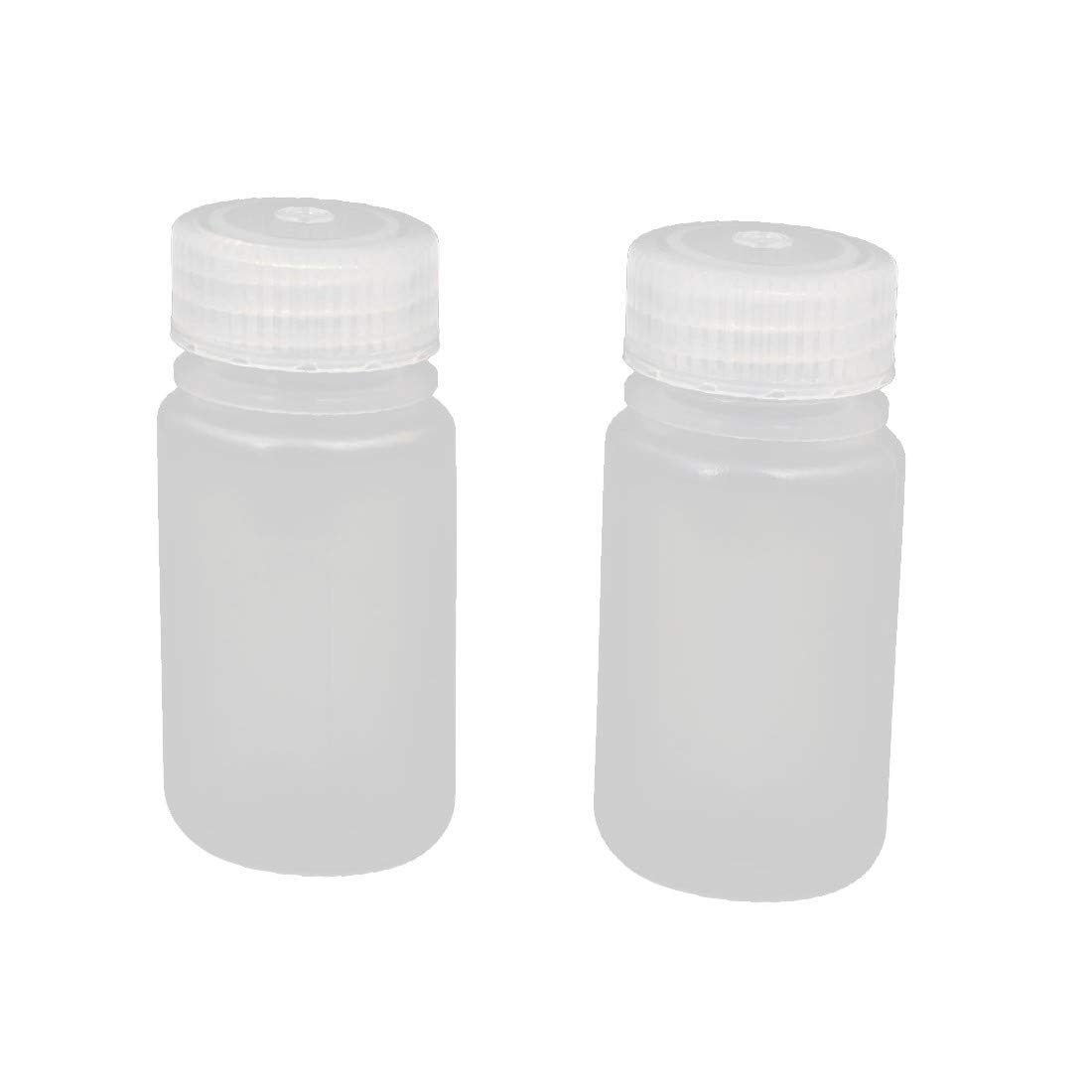 2pcs 50ml Plastic Wide Mouth Laboratory Reagent Bottle Sample Thicken Bottle Clear(2 stücke 50 ml Kunststoff Weithals Labor Reagenzflasche Probe Verdicken Flasche Klar