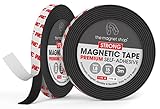  The Magnet Shop A+B Cinta Magnética Pares  Tiras Magnéticas Autoadhesivas Largas para Puertas, Mosquiteras y Cortinas, Usar como Cierre o Bricolaje, Cierre para Armarios (Normal) 3 metros + 3 metros