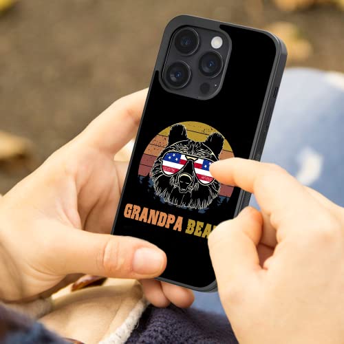 American Flag Cool Grandpa Bear Gift For Grandfather Phone Case Compatible With Iphone 14 13 12 11 Pro Max Xr Samsung Galaxy S23 S22 S21 S20 Fe Ultra Plus Note 20 10 A03S A53 A13 A51 A71 A73 #TOP5