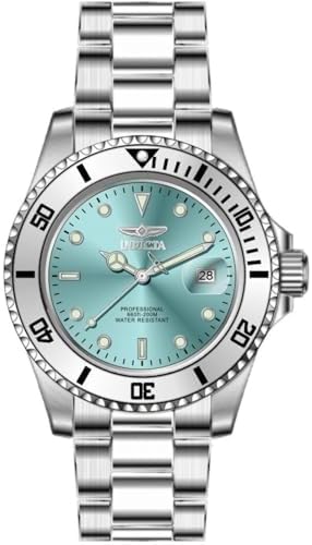Invicta Pro Diver Men 40mm Stainless Steel Steel Tiffany Blue dial PC32 Quartz
