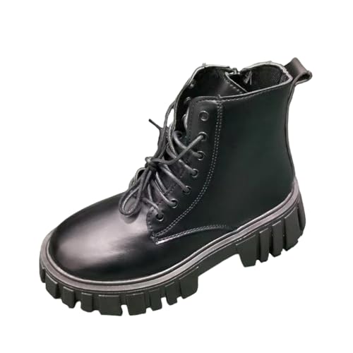 Bottes à lacets pour femme avec semelle épaisse tendance automne hiver