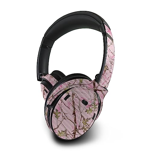 Image of MightySkins Carbon Fiber Skin Compatible with Bose QuietComfort 45 Headphones Conceal Pink | Protective, Durable Textured Carbon Fiber Finish | Easy to Apply | Made in The USA
