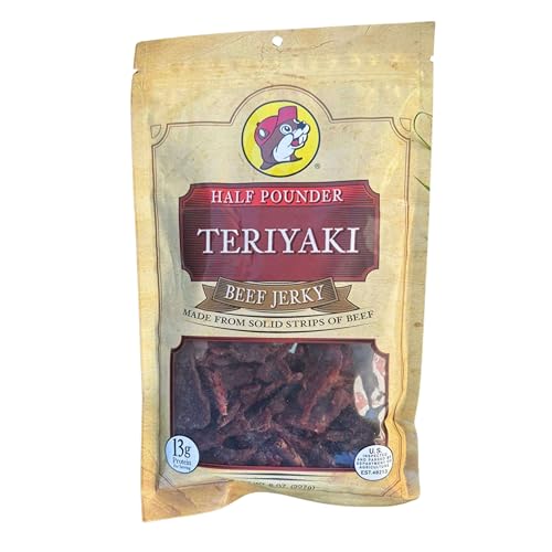 Buc-ee's Teriyaki Beef Jerky - 8 oz | Premium Handcrafted Snack | Sweet, Savory, and Protein-Rich...