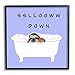 Stupell Industries Slow Down Baby Sloth Bubble Bath Lavender Purple, Designed by Ashley Singleton Black Framed Wall Art, 17 x 30, White
