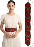 Embnoyes Mexican Belt for Women Traditional Embroidered Belt Sash for Dress Fiesta Cinco de Mayo Clothing (E5-1)