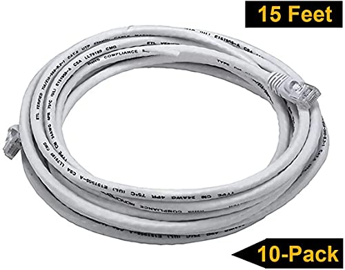 Imbaprice 3' Cat5E Network Ethernet Patch Cable, 10 Pack, White (Imba-Cat5-03Wt-10Pk) #TOP5