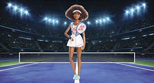 Barbie Role Models Doll Naomi Osaka Collectible With Tennis Dress, Racket And Accessories, Posable #TOP1