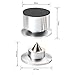 Nobsound 4PCS Aluminium Black & Silver Shockproof Spike+Pad Isolation Stand HiFi Amplifiers (Silver)