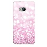 DeinDesign Coque Compatible avec HTC One M7 Ã‰Tui Housse Rose Paillettes Look Brillant