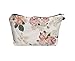 Produktbild Hanessa Geschenk zu Weihnachten Kosmetiktasche Kulturbeutel Beutel Tüte Federmappe Zipper Make Up Bag Reißverschluss All Over Full Print Rosa Pink Lotus-Blüten Blumen Blätter Flora SB156