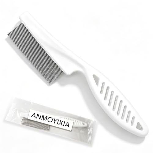 Flea Comb for Cats Dogs Flea Combs for Long Hair Pet Comb Grooming Comb for Removing Fleas Ticks Tear Stains Dandruff