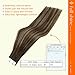 Full Shine Invisible Tape in Hair Extensions Human Hair 18 Inch Tape ins Brown Extensions Color 4/24/4 Balayage Hair Extensions Real Human Hair Seamless Tape ins Human Hair Extension 50Gram 20Pcs