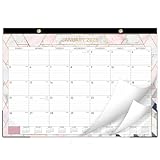 Desk Calendar 2025 - Monthly 2025 Desk Calendar, 12'' x 16.8', JAN 2025 - DEC 2025, 18 Monthly Wall Calendar, Large Ruled Blocks, Perfect for Planning and Organizing Your Home or Office