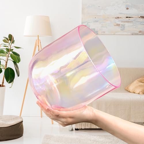 Cvnc AB-1122 440Hz 7 Inch F Cherry Blossom Pink Cosmic Alchemy Heart Chakra Clear Quartz Crystal Singing Bowl thumb #2
