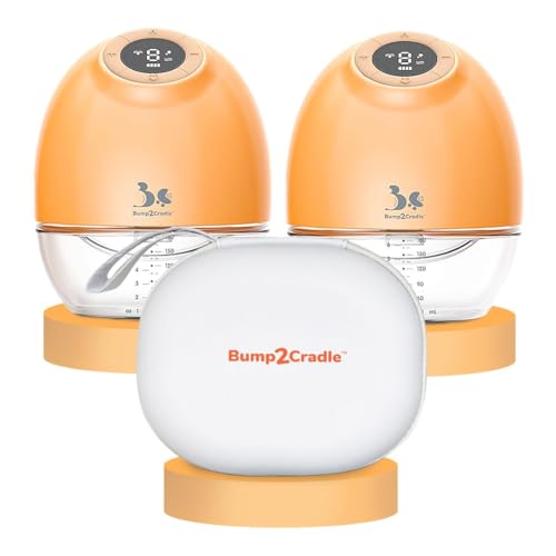 Image of Bump2Cradle | ISO 9001:2015 Certified| No 1 Brand by Doctors and Lactation Experts |Automatic Nipple Corrector Patented Technology -Pump N Go Pro|Model: (B2C 117 /Pro) Electric Breast Pump|Soft Cushion|17, 19,21 & 25 mm flanges |3 Modes & 9 Suction Levels|Usb Charging & Cordless Quiet 1 Yr Warranty | Storage bottle with Cap | Free lactation consultation | FREE premium Carry Case Pack of 2