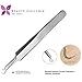 Beaute Galleria 4 Pieces Blackhead Remover Pimple Extractor Popper Bend Curved Tweezers for Acne Comedone Blemish Whitehead Zit Removal Tool Kit with Instructions
