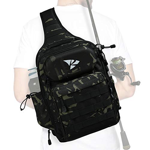 Rodeel Sling Mochila: Camuflaje grande   Impermeable Pesca Aparejos Bolsa de almacenamiento