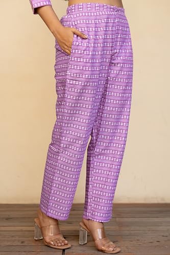 Image of MIRCHI FASHION Pure Cotton Floral Kurta Set for Women with Dupatta & Pant | 3 Piece Straight Fit Ethnic Outfit | Breathable Summer Salwar Suit