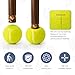 ANCKNE Walker Tennis Balls Precut Tennis Balls for Walkers 4PCS Walkers Legs Universal Precut Glide Balls, Heavy Duty Long Lasting Felt Pad Glide Coverings（Yellow）