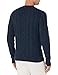 Amazon Essentials Men's Long-Sleeve 100% Cotton Fisherman Cable Crewneck Sweater, Navy, Large