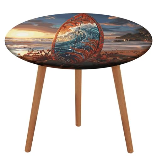 Nappe ronde décorative planche de surf élastique et thermo-isolante - 2