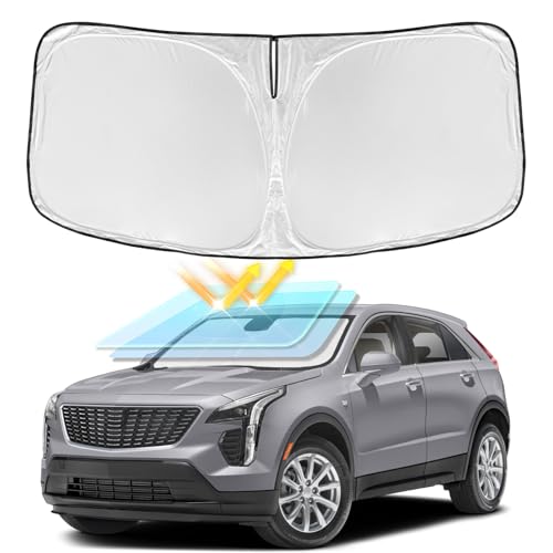 for Cadillac XT4 2019-2025 2026 Windshield Sun Shade - 4 Layers Car Sunshades for Front Windows...