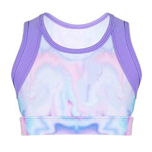 TiaoBug Sujetador Deportivo Niñas para Danza Gimnasia Running Tops Deportes Correas Cruzadas Básico Clásico Niña Infántil Colorful 14 años