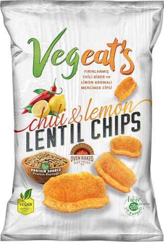 Vegeats Lentil Chips Chili & Lemon 50g (4 pack)