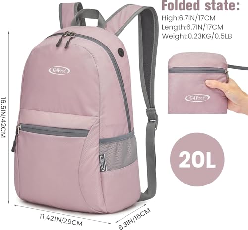 Image of G4Free 20L Small Packable Travel Hiking Backpack for Men Women
