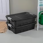 Sterilite Stacker Tote with Latching Lids for Garage, 10 Gallon, 6-Pack - Image 2