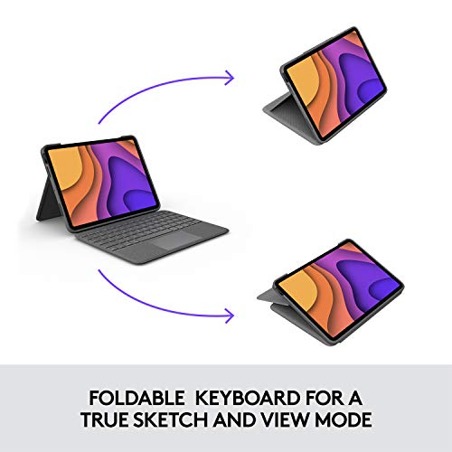 Image of Logitech Folio Touch iPad Keyboard Case with Trackpad and Smart Connector for iPad Air 11-inch (M2 & M3), iPad Air (4th & 5th gen) - Graphite