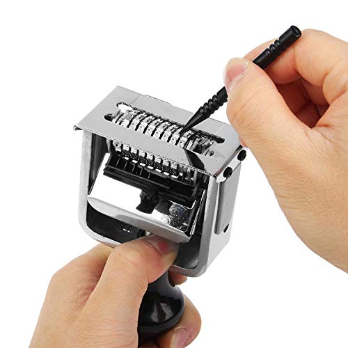 SENREAL Automatic Numbering Machine Self Inking Number Stamp Auto Jump Digits Metal Number Stamps Kit 5-8 Digits (7 Digit) - Thumbnail 4