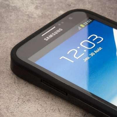 MPERO Fusion AL Series Protective Case for Samsung Galaxy Note 2 N7100 / I605 / L900 / I317 / T889 - Black Brushed Aluminum