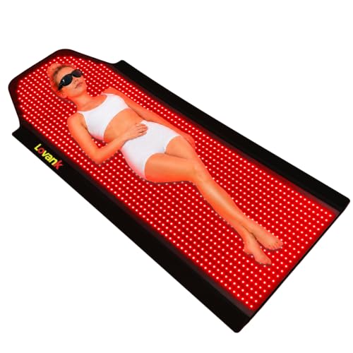 Image of Red Light Therapy Mat Full Body 72 inchx33 inch, 1436 LEDs, 660&850nm | Easy-Clean TPU, 3 Light Modes, 5 Intensity Levels, Skin-Friendly for Everyday Home Use