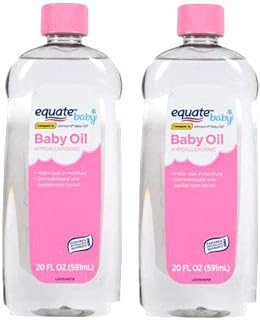 Equate Baby Hypoallergenic Baby Oil, 20 Oz (Pack of 2)