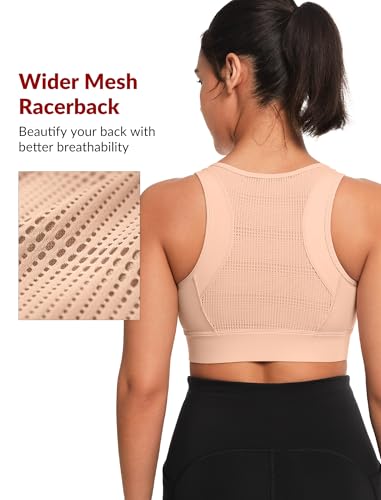 Image of Yvette Front Closure High Impact Sports Bra for Women | Cup Sizes A to DDD Up to 5XL, Sewn in Pads, No Underwire, Breathable Fabric Moisture-Wicking, Easy on and off, Full Coverage