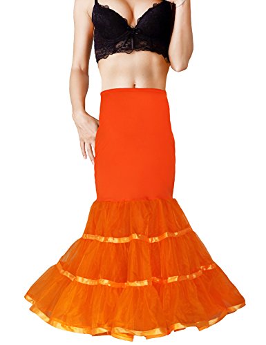 Image of Women Mermaid Petticoat Fishtail Underskirt Trumpet Crinoline for Mermaid Wedding Dress