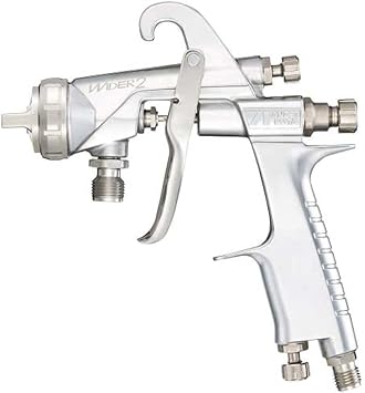 Anest Iwata WIDER2-20R1S Wider Gun Series Suction Spray Gun, Diameter 0.08 inch 2.0 mm, Silver