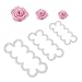 Produktbild Qinlee 3 Stück Set Fondant Ausstecher DIY Rosen Ausstecher Ausstechformen Set für Tortendekoration Petal Sugarcraft Formen
