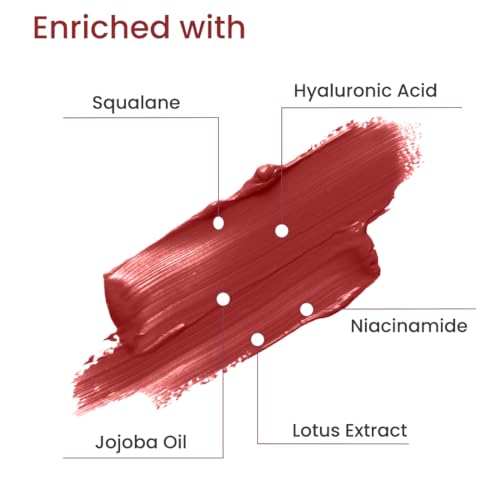 Image of Earth Rhythm Airy Weary Lipstick - Eroso | Moisturize Dry chapped Lips,Matte Finish | Hyaluronic Acid, Jojoba Seed Oil, Lotus extract - 3.5g