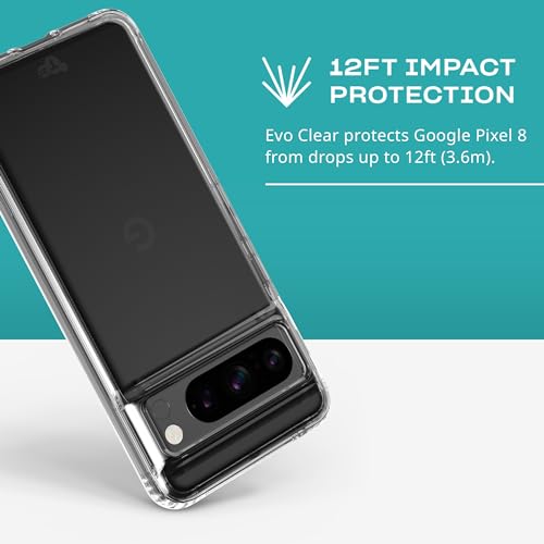 tech21 Evo Clear case for Google Pixel 8 Pro - Impact Protection Case - Slim Fit - Transparent - Image 2